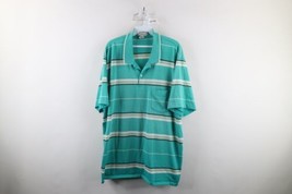 Vintage 90s Streetwear Mens 2XB Distressed Striped Color Block Knit Polo... - £30.22 GBP