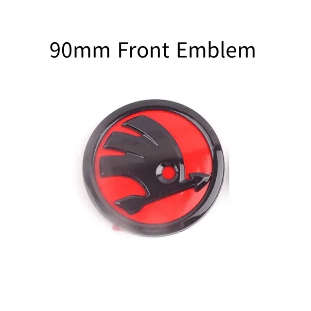 80/90MM Car Front Hood Rear Trunk Emblem Badge Sticker for Skoda Logo Superb Rap
