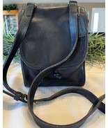 Coach 4029 Vintage Flap Drawstring Bucket Bag Leather Black 1991 US Rare - $149.00