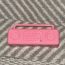 VINTAGE 1980's BARBIE PINK PLASTIC BOOMBOX RADIO / STEREO CASSETTE PLAYE... - $9.65