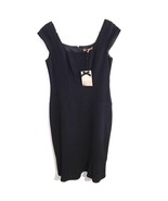 Jigsaw Square Neck Sleeveless Fitted Wool Blend Dress Black Size 12 NEW - $60.00