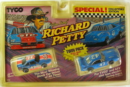 1992 TYCO Richard Petty #43 HO two Slot Car Twin Pack 6994 AFX Pontiac SuperBird - $148.45