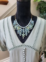 Blue Rain Women&#39;s Green 100% Rayon V-Neck Half Sleeve Top Blouse Size Small - $22.00