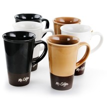 Mr. Coffee Cafe Zortea 6 Piece 16 Ounce Ceramic Mug Set in Assorted Colors - £44.31 GBP