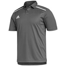 adidas Men's Team Issue Baseball Polo Grey Size XL Extra Large - $23.75