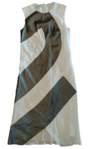 Narciso Rodriguez Dress Sz 4 Sleeveless Sheath Silk Blend Gray Italy 40 ... - $55.84