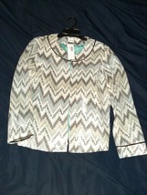 NWT Chico&#39;s Women&#39;s 2 (12) Shimmer Kat&#39;s Meow Sequin Jewel Jacket Seascape - $107.99