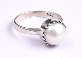 Natural Pearl 925 Sterling Silver Handmade Engagement Purple Ring For Women - £46.16 GBP