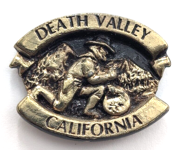 VTG Death Valley California Black Gold Tone Pin Souvenir 1985 MM Limited Chicago - £16.39 GBP