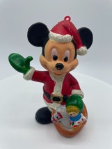 Disney Mickey Mouse Kurt Adler Santa’s World Christmas Tree Ornament Vin... - $6.64