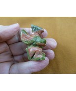 Y-GRI-562 Green unakite GRIFFIN gryphon gemstone figurine statue Eagle Lion - $25.64 CAD