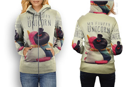 Cute My Fluffy Unicorn Cartoon Hoodie Sporty Casual Graphic Zip up Hoodi... - £26.54 GBP+