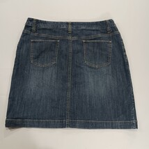 Merona RN#17730 Women's Blue Cotton Blend Stretch Denim Skirt Size 14 Waist 34" image 13