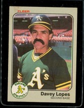 Vintage 1983 Fleer Baseball Trading Card #524 Davey Lopes Oakland A&#39;s - £6.59 GBP