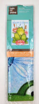 Rain or Shine Large 28&quot; X 40&quot; Welcome Frog Flower Porch Yard Flag 4952261 - $10.89