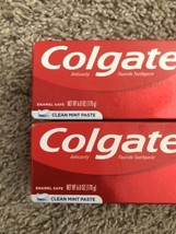 2 Colgate Optic White Stain Fighter Toothpastes - 6oz each Clean Mint Paste - £4.61 GBP