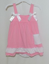 I Love Baby Pink White Sun Dress Ruffle Bloomers Size 100cm 3 to 4 Year Old - $12.99