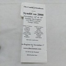The ConMen Syndicate SyndiCon 2000 Flyer Portage Indiana - $17.81