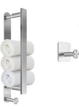 Towel Bar Retractable Towel Bar 16-Inch Bathroom Towel Rack Self-Adhesive Wal... - £7.91 GBP