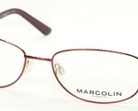Neuf Marcolin MA7329 Aube 071 Bordeaux Lunettes Métal Cadre 53-17-135mm - $56.36