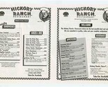 Hickory Ranch Restaurant Menu East Palmer Street Franklin North Carolina  - £10.95 GBP