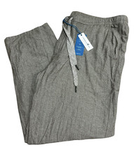 Caribbean Joe 100% Cotton Elastic Pants Mens Natural Color Flat Front Size 40/42 - £26.33 GBP