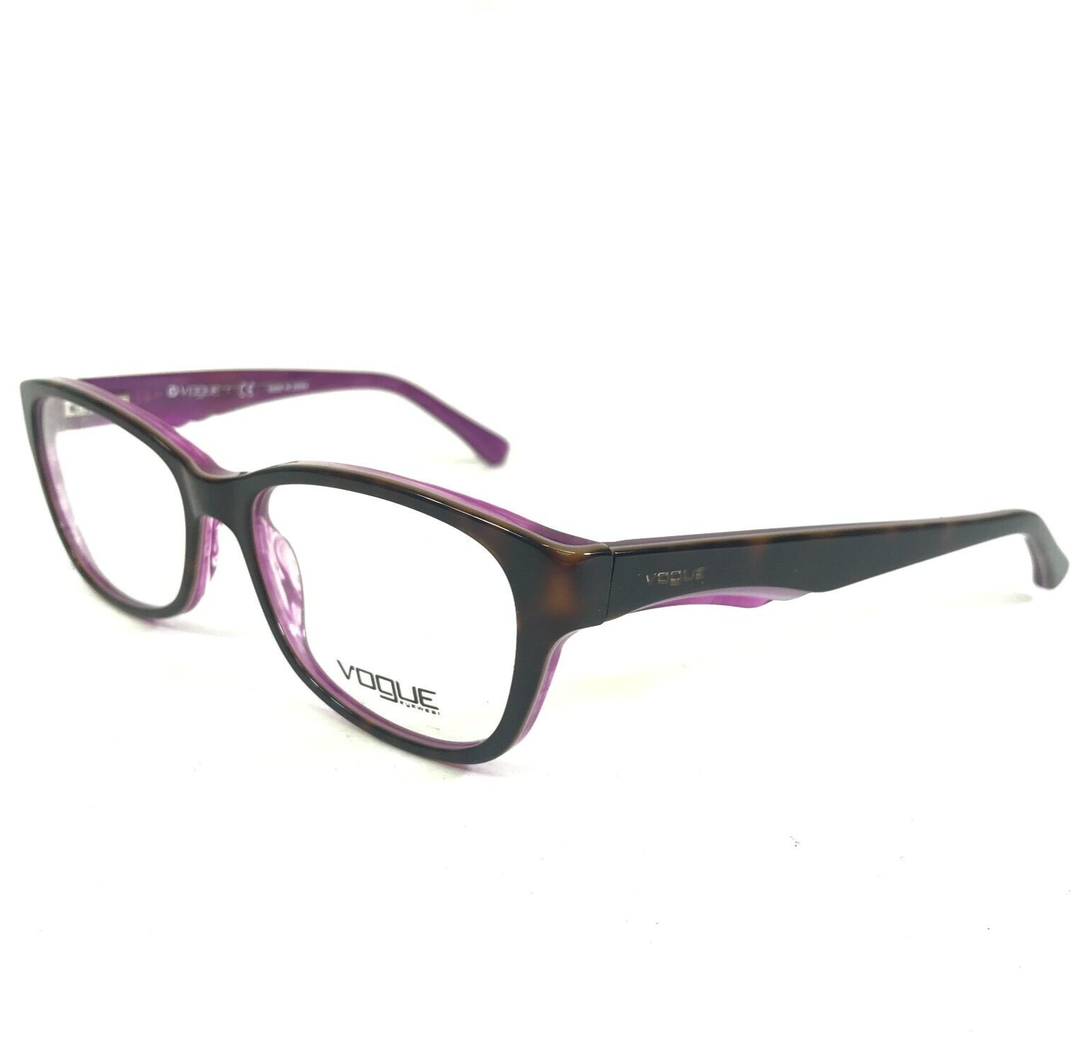 Vogue Eyeglasses Frames VO 2814 2019 Purple Brown Tortoise Square 51-16-135 - $27.84