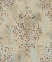 Haokhome 94005-3 Vintage French Damask Peel And Stick Wallpaper 17.7In X 9.8Ft - £27.17 GBP