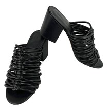 Rebecca Minkoff Calanthe Black Sandal 8.5M Strappy Slip On 3&quot; Heel - £40.18 GBP