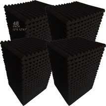 Acoustic Panels Studio Soundproofing Foam Wedge Tiles, 52 Pack,, 1&quot; (52B... - £35.20 GBP