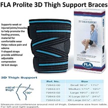 FLA Prolite 3D Thigh Support Braces Black/Blue Medium - £14.98 GBP