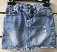 Gap Kids 1969 Girls Sz. 6 Reg Mini Skirt Denim Light Blue Adjst Waist di... - $14.68