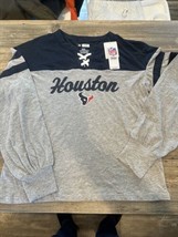 NWT NFL Houston Texans Womens Size Medium T-Shirt Gray Long Sleeve. 1 - £11.81 GBP