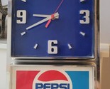Vintage Impact International Pepsi Wall Clock Sign Advertisement 1970s 1... - $159.95