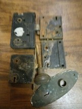 Vintage Lot Of Various Antique Door Knob And Locks No Keys Only What&#39;s Pictured  - £15.81 GBP