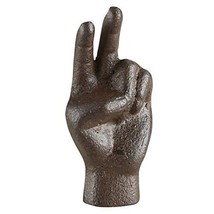 47th &amp; Main Sculpture Tabletop Décor, 4.5&quot; Tall, Peace Sign Hand - $19.79