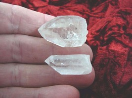 (r200-2) Clear white Quartz crystal points Hot Springs Arkansas I love crystals - £9.02 GBP