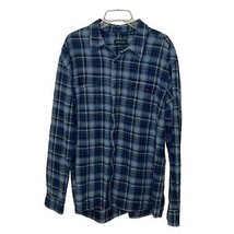 Orvis Blue Plaid Shirt Mens Size XL Cotton Button Up Active Fit - £16.52 GBP