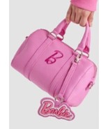 Barbie X Roots Mini Banff Leather Tote Bag/ Crossbody&amp; Barbie  Charm~Pin... - £423.62 GBP