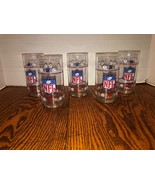 5 Vintage NFL AFC NFC Football Helmet 16 Ounce Glasses Mobile Promo - $36.95