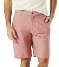 Mens Shorts Dockers D3 Classic Fit Red Flat Front Casual No Iron $48 NEW... - £16.35 GBP