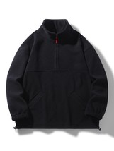 2022 Fall/Winter Polar Fleece Men&#39;s Sweatshirts Oversized Drop  Streetwear Zip U - £96.92 GBP