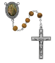 Olive Wood St. Joseph Rosary with Gift Box - £41.63 GBP