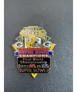 Green Bay Packers Super Bowl I &amp; II Champions Pin Peter David NFL 1998 VTG - €38,57 EUR