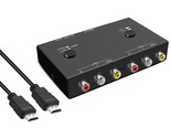 2 Port Rca To Hdmi Converter Dual Av To Hdmi Adapter, Supports 16:9/4:3,... - £39.49 GBP