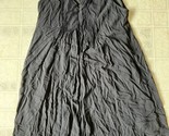 OLD NAVY Black Solid Pleated Sleeveless V-Neck Shift Dress Size Large Lined - $23.15