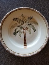 Home Trends ~ 8&quot; Round ~ Palm Tree Design Decorative Plate - £17.91 GBP