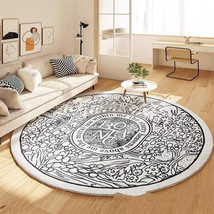 Round Carpet Large Area Rugs For Living Room Bedside Floor Mat - £15.19 GBP+