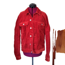 ASOS DESIGN Corduroy Jacket Orange Men Internal Pockets Size XL Unlined - £26.47 GBP