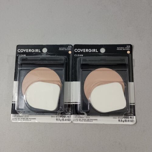 2 Pack CoverGirl Simply Powder Foundation, Natural Ivory 515, 0.41 oz NEW SEALED - $13.95